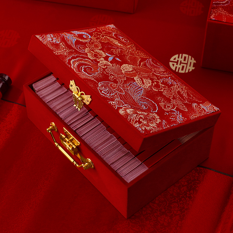 彩礼钱盒子订婚提亲聘礼盒彩礼箱