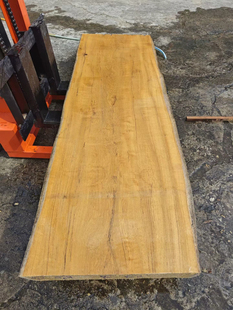 缅甸柚木瓦城料平板大板桌电视柜吧台茶桌茶几长208宽64 66厚7cm