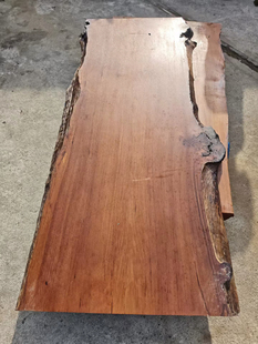 缅甸柚木瓦城料平板大板桌电视柜吧台茶桌茶几长194宽80 90厚7cm