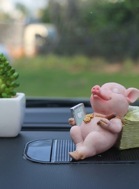 汽车砖移动模拟猪饰品婴儿车猪奋斗猪家居装饰品博猪学生励志礼物