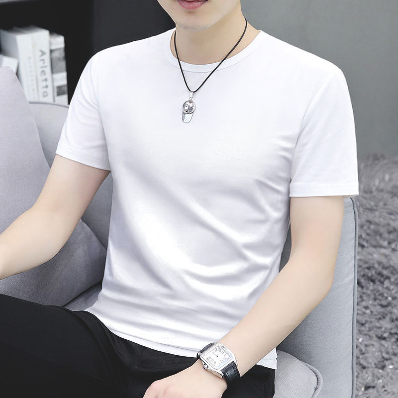 拽拽岁月男士短袖T恤男2026夏季新款半袖简约百搭休闲圆领上衣服