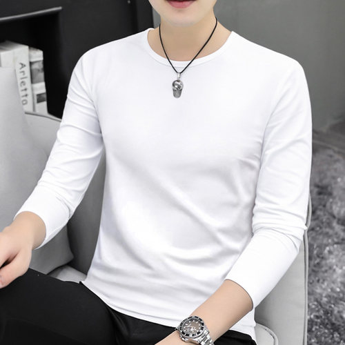 拽拽岁月男士纯色长袖T恤上衣