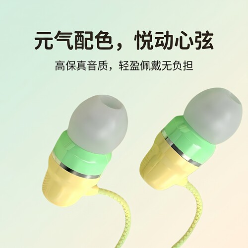 入耳式有线耳机typec适用于vivo华为OPPO小米通用手机k歌