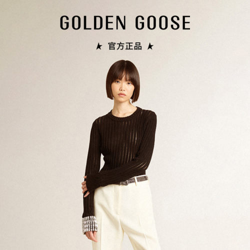 Golden Goose女款Journey黑色针织上衣GGDB
