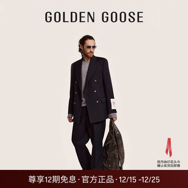 【明星同款】Golden Goose男GOLDEN双排扣西服GGDB
