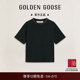 Golden Goose女士Golden仿水晶装 饰黑色宽松休闲T恤GGDB