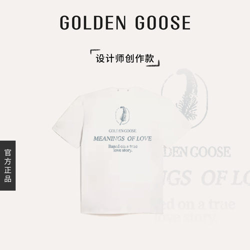 GoldenGoose男款印花短袖T恤