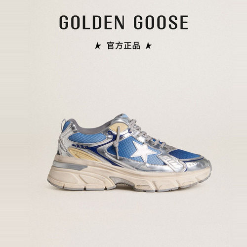 GoldenGoose女浅蓝色厚底老爹鞋