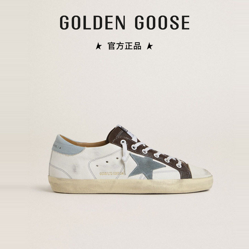 【秋冬新品】Golden Goose女Super-Star蓝星做旧帆布休闲鞋GGDB