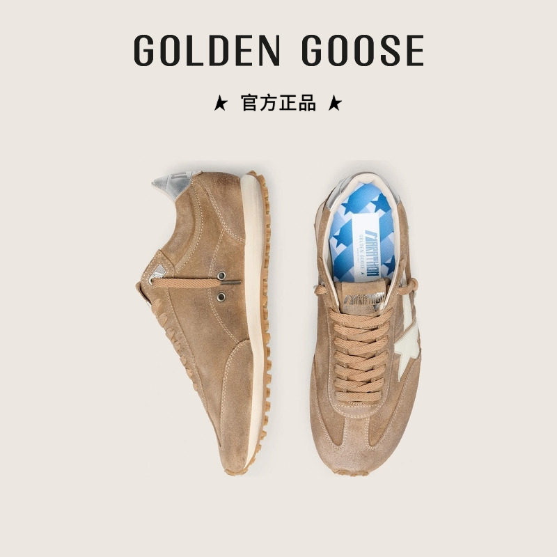 【马拉松系列】Golden Goose 男Marathon绒面革厚底休闲鞋GGDB