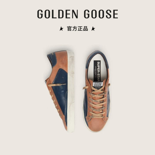 GoldenGoose男皮革休闲鞋