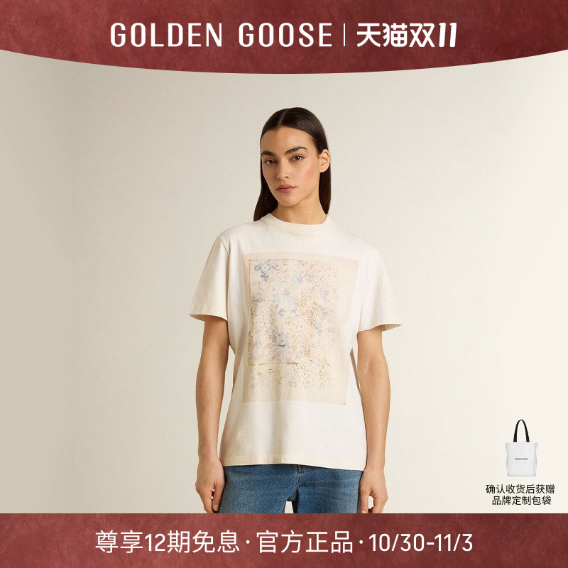 【新品】Golden Goose女Journey花卉印花女士T恤GGDB