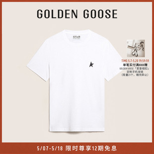 Star Collection Goose 深蓝色星星白色圆领短袖 T恤 男装 Golden