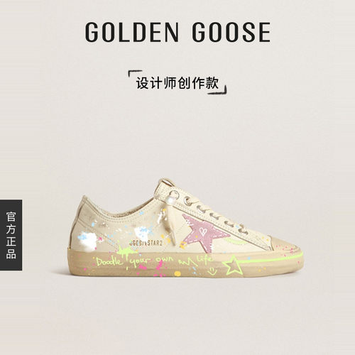 【创作款】Golden Goose女鞋V-Star涂鸦休闲鞋GGDB