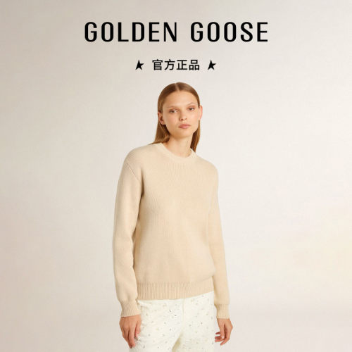 GoldenGoos米色套头针织衫上衣