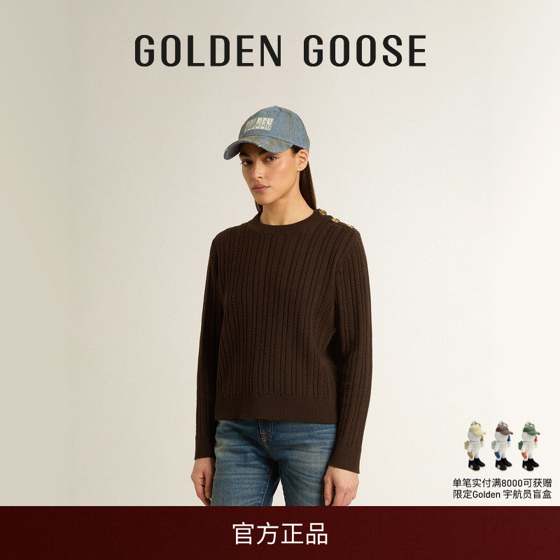 【秋冬新品】Golden Goose女式Journey水手领羊毛混纺毛衣GGDB