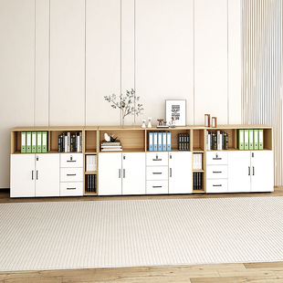 文件柜办公室矮柜资料柜密码锁柜子收纳柜木质隔断柜书柜办公矮柜