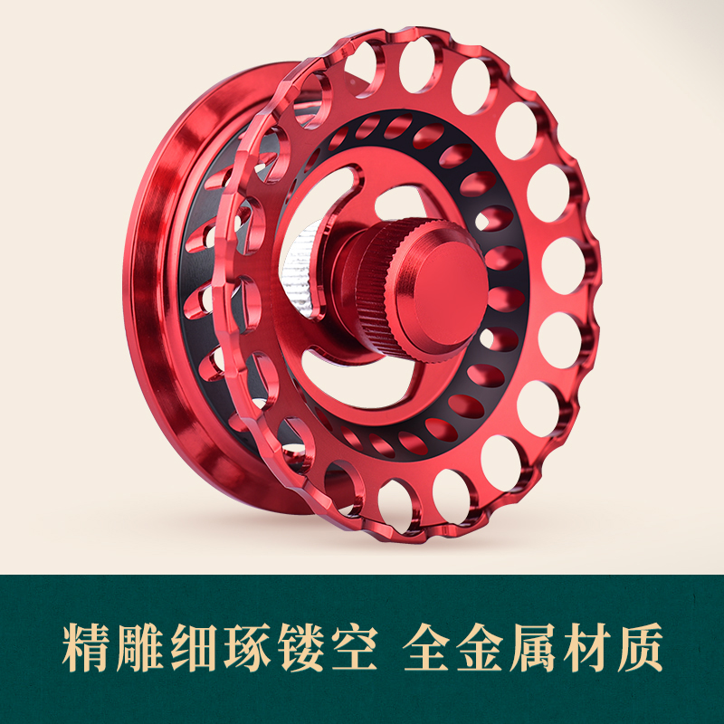 金飚王原装cnc压铸带盖帽筏钓轮