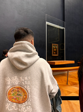 LLFA24AW二两老友580g灰色内衬抓绒连帽卫衣