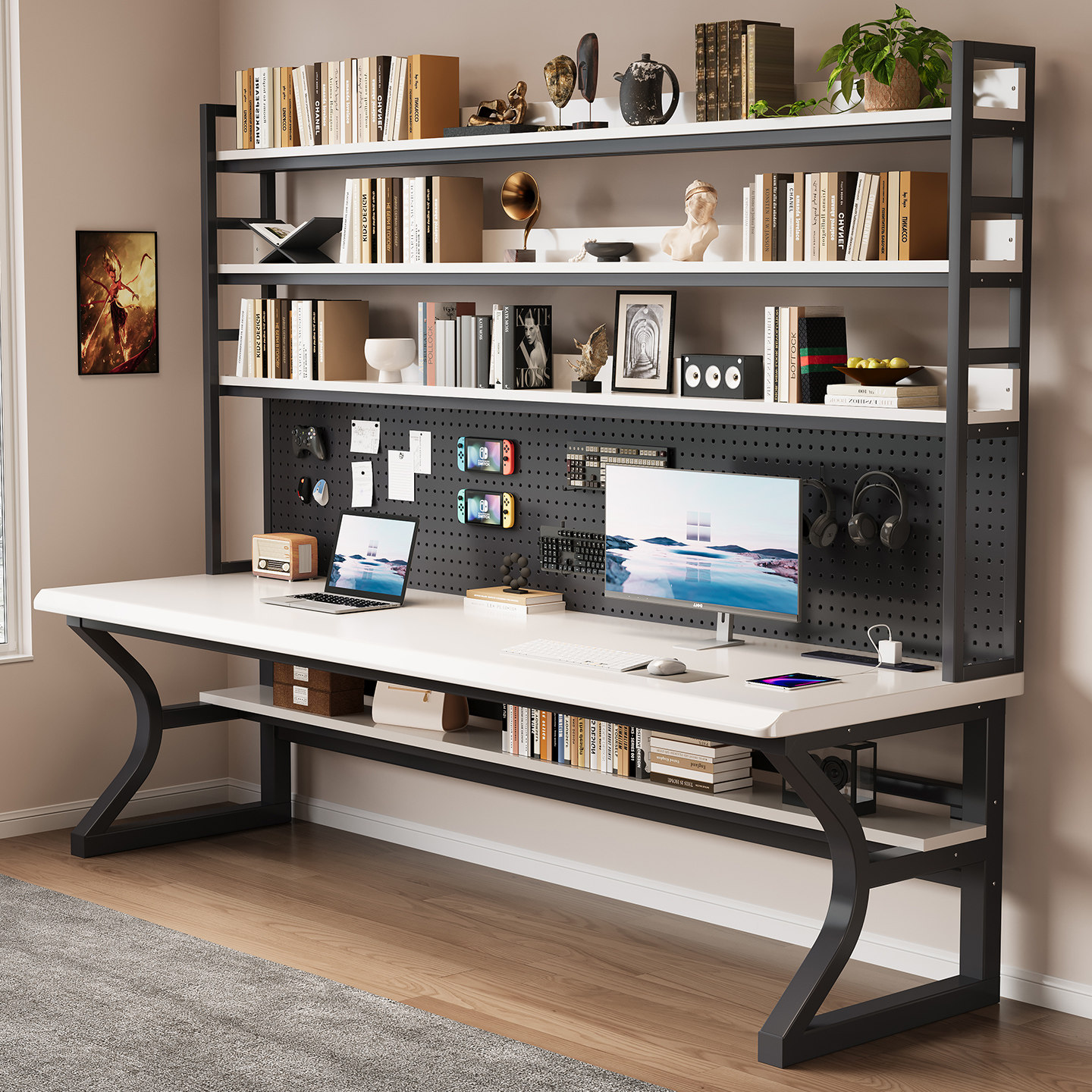纯橡胶木桌面送货上门图片