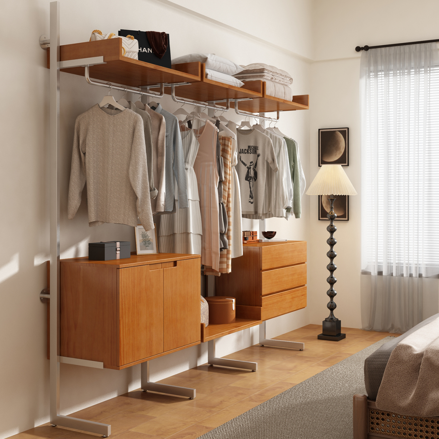 众卿简约现代实木衣柜