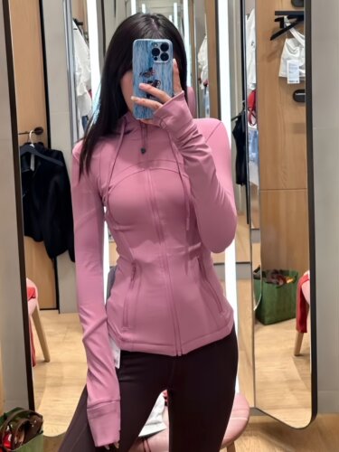 luludarling新款立体防晒衣瑜伽服女Defina上衣连帽衫健身运动