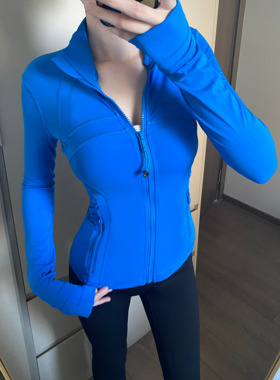 lu同款瑜伽服立领外套女士修身运动夹克defin瑜伽外套女紧身健身