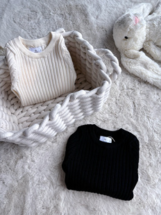 Millie baby|【人手一件】软糯软糯的儿童宝宝羊毛打底坑条针织