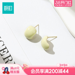 畹町多巴胺黄色耳钉独特漂亮耳钉轻奢高级感巨好看耳饰