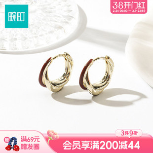 畹町气质百搭小耳扣耳圈轻奢高级感气质大气耳环耳饰