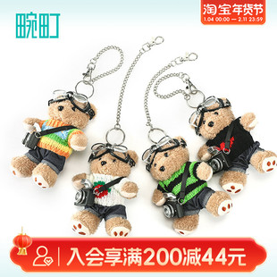 畹町太空镜抱相机-黑绿毛衣小熊