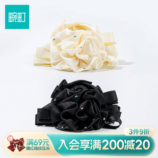 畹町立体花朵点钻中号抓夹女高级感半扎发夹子鲨鱼夹发饰