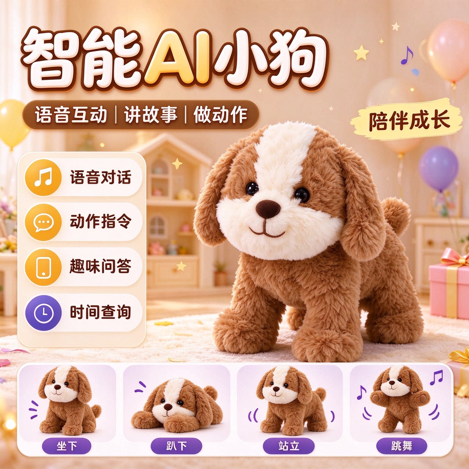 pebby小狗ai智能机器人仿真宠物