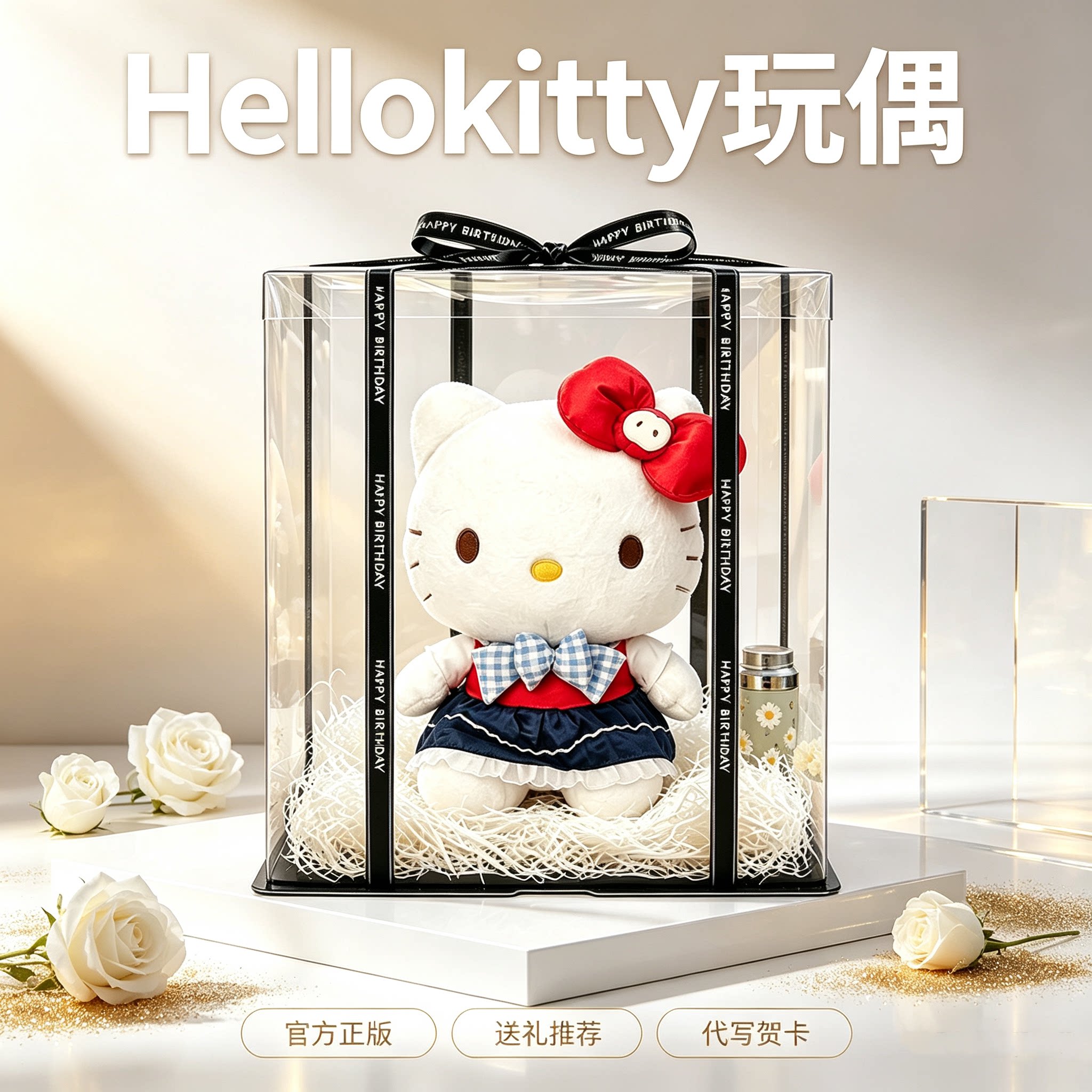 正版HelloKitty毛绒玩具KT猫公仔