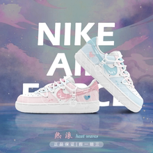 球鞋定制Nike耐克空军一号Air Force 1反转鸳鸯甜心女运动鞋板鞋