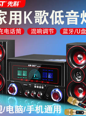 先科电脑音响台式家用K歌超重低音炮家庭ktv音响套装手机客厅电视