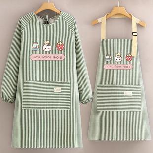 高颜值成人工作服上班专用女士可爱罩衣 做饭围裙厨房家用2024新款