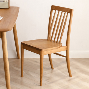 原木餐椅中式 日式 实木中餐厅餐椅设计师2把起售 新中式 HEMOO