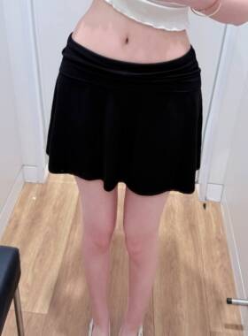 egg ·【bm系列】Starla Mini Skirt弹力松紧腰百搭A字黑色半身裙