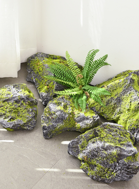 仿真石头造景苔藓室内泡沫假山