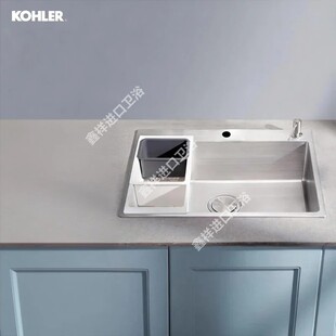 科勒（KOHLER）拉蒂纳R10大小槽厨房洗手盆台上台下双用厨盆水槽