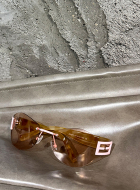 粉色无框曲面墨镜女潮高级感欧美时尚异形气质个性搭配遮阳太阳镜