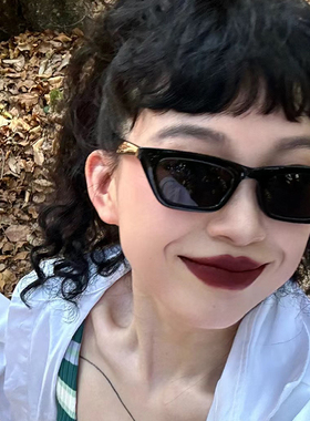 复古港风三角猫眼墨镜女潮网红款