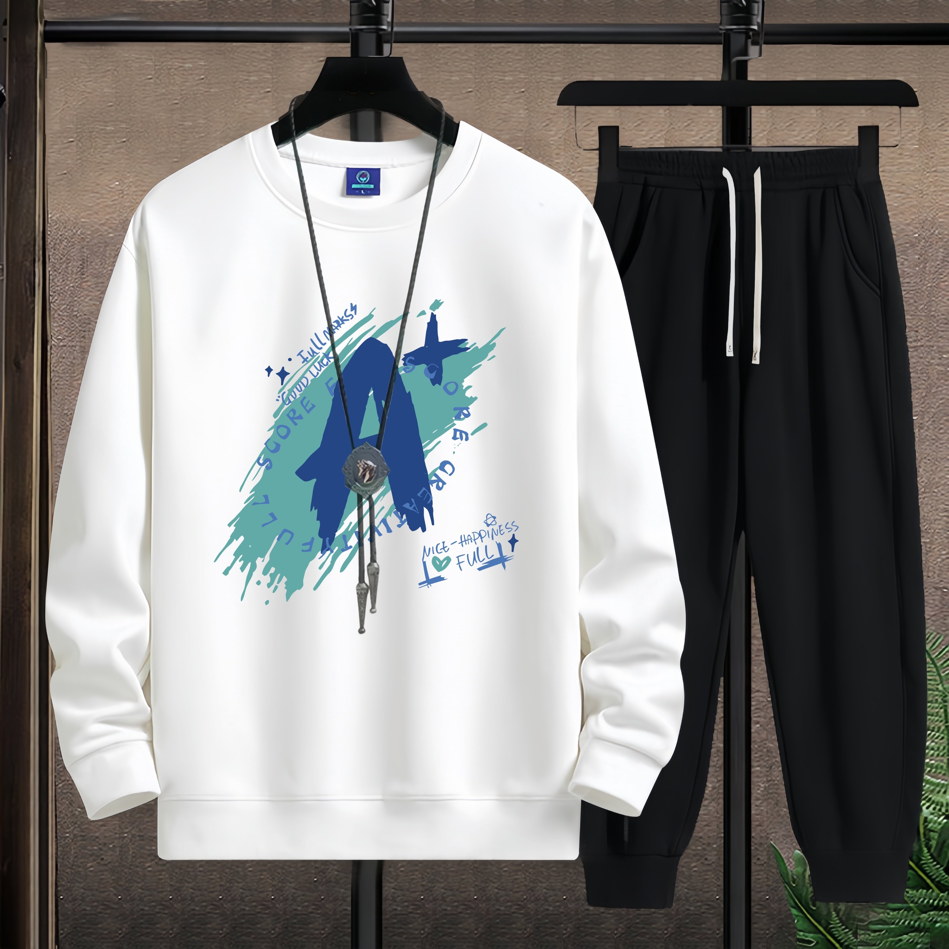 春秋季13青少年圆领卫衣12岁男孩大童14初中学生运动长袖T恤套装,男装,休闲运动套装,淘宝优惠券,粉丝福利购,淘宝优惠卷