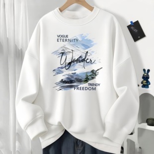 圆领卫衣男款无帽衣服男2025新款春秋季秋款男士套头上衣秋季薄款