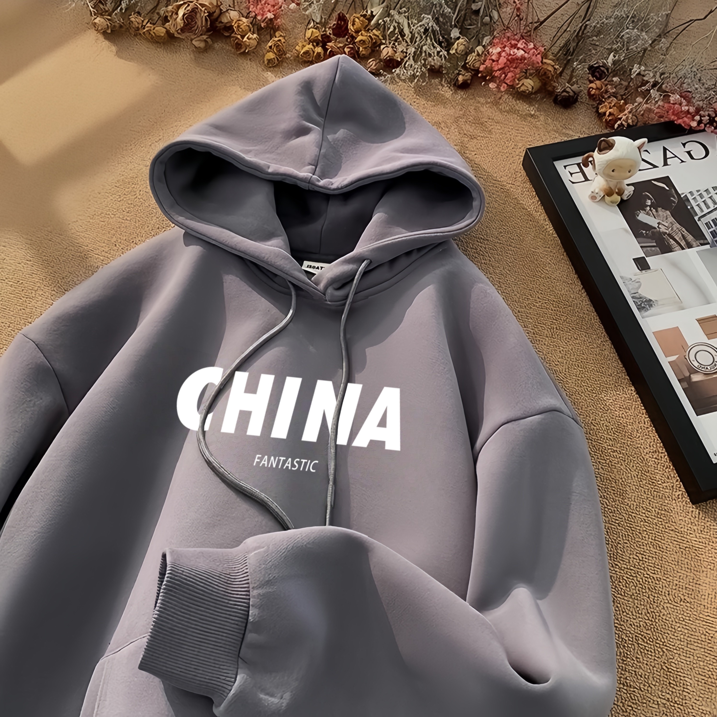 卫衣男秋冬季2025新款加绒重磅宽松连帽上衣oversize美式休闲帽衫