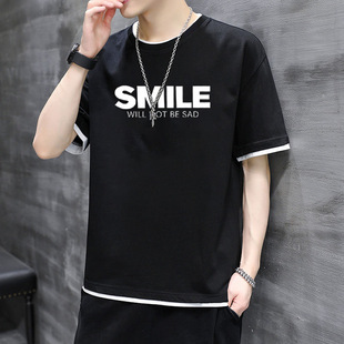 t恤韩版 宽松胖子男装 半袖 体恤夏 大码 男装 男生短袖 2025加肥加大码