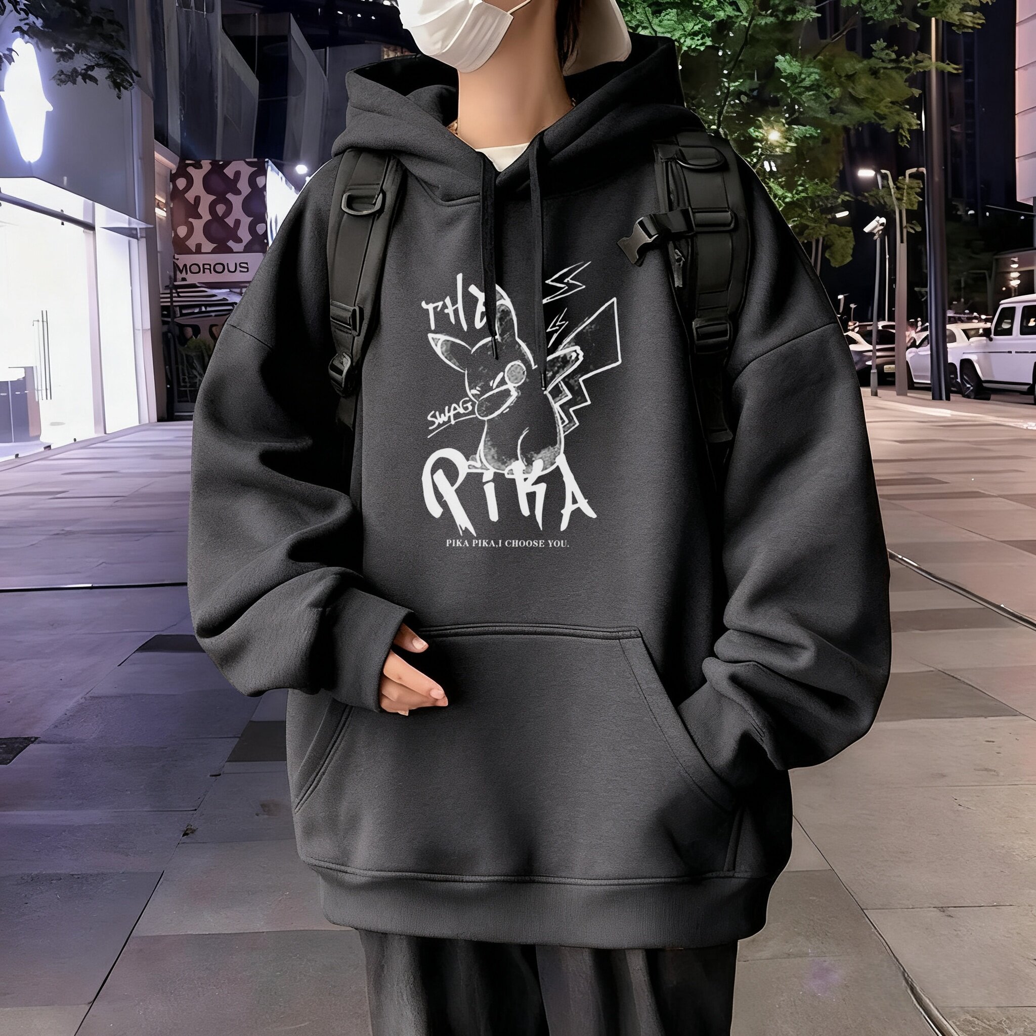 卫衣男连帽春秋款加绒款韩版宽松百搭潮青少年学生休闲印花上衣服