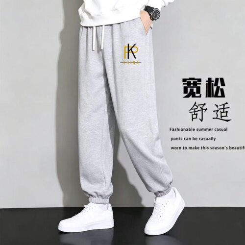 秋季休闲裤男士2026新款宽松束脚运动长裤潮流男款夏季青少年卫裤