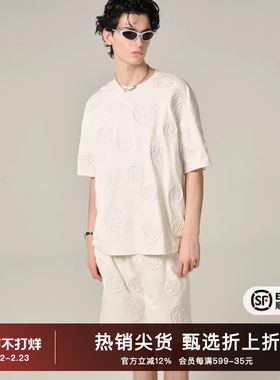 TCH轻奢2024夏季新款印花logo百搭短袖T恤男女同款T72B106206
